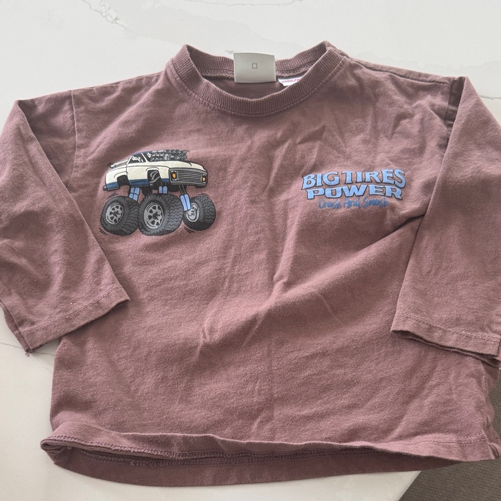 Zara Kids' Big Tires Power Graphic Long-Sleeve Tee - 18m
